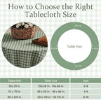 Dark Green Plaid Ruffled Tablecloth 70" Round Farmhouse Checkered Gingham Table Cloth for Seat 4-6 Vintage Buffalo Plaid Decorative Table Cover for Picnic Dining Outdoor Kitchen - Image 2