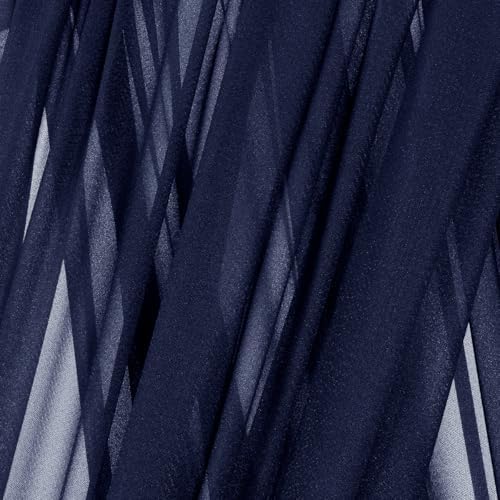 Sheer Gauze Wedding Arch Draping Fabric 29" x 20 FT 4 Panels Navy Blue - Image 5