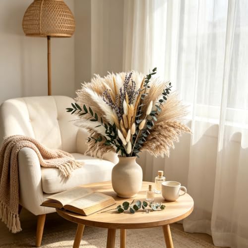 530/450Pcs Dried Pampas Grass Set for Dry Flower Home Decor (530Pcs Nature) - Image 6