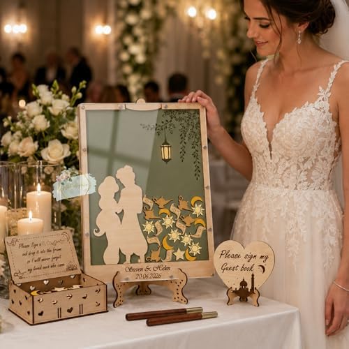 Wedding Guest Book Alternative, Enchanted Lantern Drop Box Sign-in Frame - Image 2