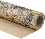 RUSPEPA 30" X 32.8' Kraft Christmas Wrapping Large Paper Roll, Jumbo Roll, Watercolor Pinecone and Eucalyptus Leaf Design, Kraft Gift Wrap for Christmas, Winter Holiday Party, Rustic Natural Theme - Image 7