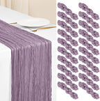 Showgeous 20 Pack Purple Cheesecloth Table Runner, 17 x 108 Inches by Showgeous