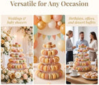 6 Tiers Clear Macaron Tower Stand, 2 Pcs Plastic Macaron Display Holder - Image 4