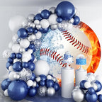 Baseball Round Backdrop Cover Baseball Circle Arch Backdrop Cover Sports Theme Birthday Team Celebration Party Decorations Photography Background for Boys Favor Photo Booth Props 6.5ft - Image 3