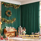 40ftx10ft Wrinkle Free Hunter Green Backdrop Curtain - 10 Feet Photography Backdrop Drapes, Silky Polyester Back Drop Cloth for Wedding Baby Shower Balloon Arch Background - Image 5
