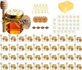 Small Honey Jar, Mini Honey Jars with Dippers, Hexagonal Jars 1.5oz 40 Pack by Ahhute