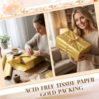 500 Sheets Gold Tissue Paper Bulk 15 x 20 Inch for Rosh Hashanah Fall Gifts - Image 4