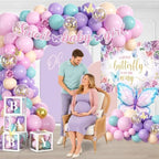 257Pcs Butterfly Baby Shower Decorations, All-in-One Set for 20 Guests - Image 4