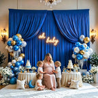 Gallety Royal Blue Backdrop Curtain for Wedding, Polyester Photography Backdrops Curtains - 20FT x 10FT Photobooth Backdrop Curtains for Celebration,Birthday, Formal Dinners,Graduation Decorations - Image 6