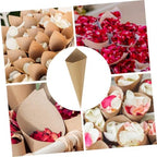 120pcs Wedding Paper Cones Confetti Petal Decorations Xmas - Image 3