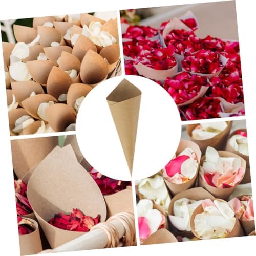 120pcs Wedding Paper Cones Confetti Petal Decorations Xmas - Image 3