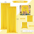 Yellow Backdrop Curtains 10ftx10ft Birthday Polyester Photo Drapes - Image 3