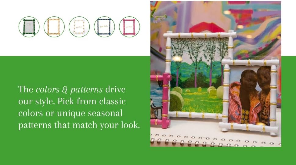 Jaye's Studio Gracie Chloe Decorative Picture Frame White Photo Frame 8x10 Gold Bamboo Frame, Glass Display Standing Picture Frames Easel Stand, Secure Fit Back, Handmade Metal Boho Frames Room Decor - Image 6