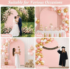Arttown 7.2FT Arch Backdrop Stand and Pink Arch Cover Set - Image 7