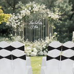 Black Chair Sashes Bows 60Pcs Spandex Chair Sashes Elastic Chair Cover Bands Ties Without Buckle for Wedding Birthday Party Ceremoney Events Decoration - Image 5