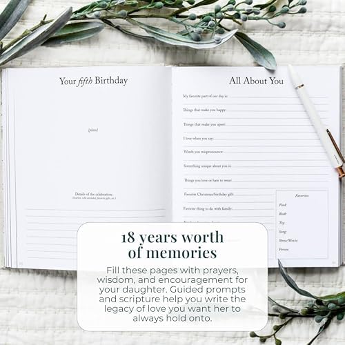 Duncan & Stone Dear Daughter Journal, Mom Memory Book, Pink, 230pg - Image 3