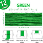 12 Pack 35 x 120 Inch Green Table Runner Cheesecloth - Image 2