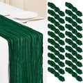 Showgeous 20 Pack Emerald Green Cheesecloth Table Runner, 17 x 108 Inches by Showgeous