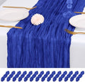 14 Pack Royal Blue Cheesecloth Table Runner 17x108 Inch Semi Sheer Boho Gauze Cheese Cloth Fabric Table Runners, for Wedding Party Baby Shower Birthday Home Decor Garden Farmhouse by Unknown