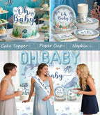 Cocomigo 347PCS Under the Sea Baby Shower Decorations Set Serves 25 - Image 5