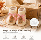 4 Sets Baby Shower Booties Table Centerpiece, Crochet Knitted Baby Booties - Image 7