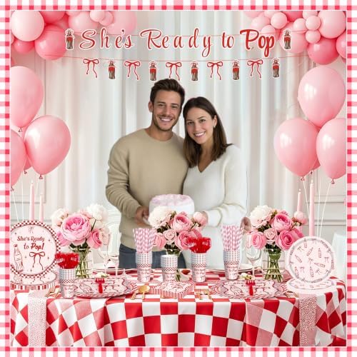 178 Pcs Shes Ready to Pop Baby Shower Decorations Retro Soda Party Decor - Image 6