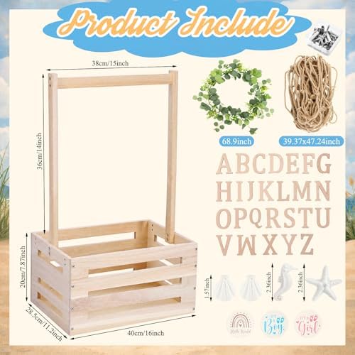 Junkin Sea Animal Baby Shower Crate Closet, Sea You Soon Baby Shower Favor - Image 2