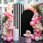 Classic Black and White Stripes Arch Backdrop Cover 6.6 FT, Wedding Arch Cover Stretchy Backdrop Stands Covers for Birthday Party Ceremony Banquet Decor - Image 5