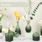 TBWIND 24pcs Green Glass Bud Vases Set - Image 2