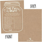 Hadley Designs Hilarious Baby Shower Games Set – 25 The Price is Right Baby Shower Game Cards for 25 Guests, Gender Neutral and Fun for Boys & Girls (Rustic) (Pack of 2) - Image 3