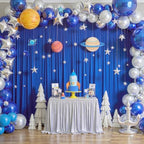 10ft x 10ft Wrinkle Free Royal Blue Backdrop Curtains for Party Stage Wedding Ceremony, Polyester Photography Backdrop Drapes Back Drop Cloth for Baby Shower,Rod Pocket Home Sliding Door Decoration - Image 6
