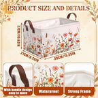 CHENGU 6 Pack Fall Flower Storage Bin Collapsible Wildflower Fall Basket - Image 3