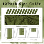 12 Pack Olive Green 10FT Cheesecloth Table Runner Rustic Gauze Cheese Cloth Table Runner for Wedding Bridal Baby Shower Table Decorations Boho Fabric Sheer Birthday Party Decor 20 x 120 Inch Long - Image 2