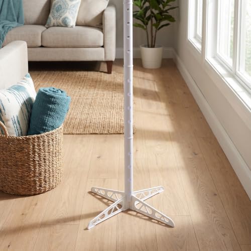 Balloon Display Pole, 63.4" White Detachable PVC Construction: Cross Base Balloon Tower Display Stand for Birthday Party, Wedding and Baby Shower Decor - Image 4