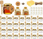 Adabocute Honey Pot, Glass Honey Jars, Mini Glass Jars 2oz 30 Pack by Adabocute