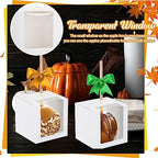 Henoyso 100 Pcs 4 x 4 x 4 in Candy Apple Boxes with Hole,White - Image 3