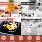 Hioasis 175 Pcs Burgundy Gold Plates for Party - Image 4