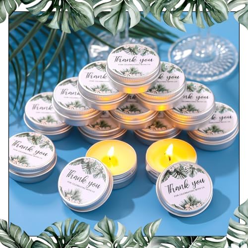 MTLEE 50 Pcs Wedding Candles Gift Favors for Guests 1 Oz, Palm - Image 2