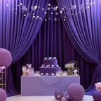 Purple Backdrop Curtains 10 Panels-Wrinkle-Free Purple Curtains Polyester Photography Drapes for Baby Shower Birthday Party Photo Background Backdrop Stand- 40 X10FT - Image 7