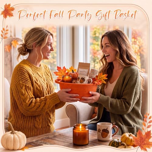 LemonRoad 5 Pcs Fall Empty Gift Basket, Autumn Party Supplies Decor - Image 5