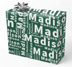 AOFUN Personalized Name Heart With Name/Date Personalized Gift Wrapping Paper Happy Birthday Gift Wrap Anniversary Wrapping Paper For Her 5 Rolls 58" x 23" by Unknown