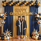 Navy Blue Satin Backdrop Curtains 4 Panels - Glitter Photo Drapes for Baby Shower, 20x10FT Shimmer Back Drop Cloth, Wrinkle Free for Birthday Party Prom Wedding Stage Background - Image 6