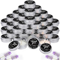 MTLEE 50 Pcs Black Floral Thank You Candles Baby Shower Wedding Favors by MTLEE