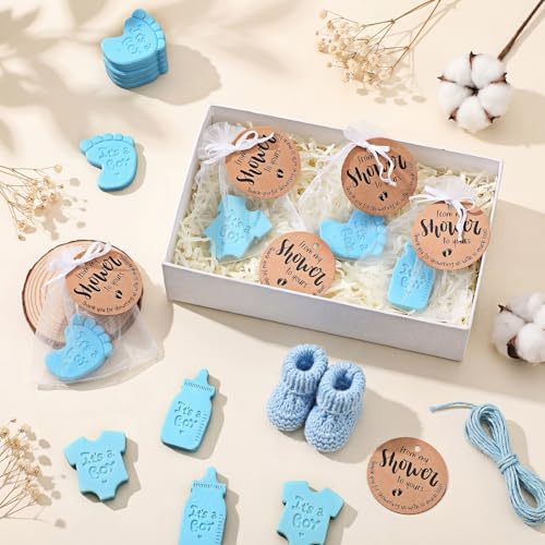 50 Set Baby Shower Soap Favors for Guests, It's A Boy, Blue - Image 4