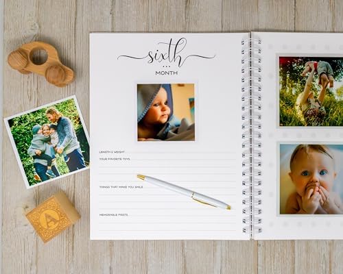 Personalized Baby Memory Book - Hardcover First Year Album Customized with Baby’s Name - Prompted Baby Journal (Farm Life) - Image 6