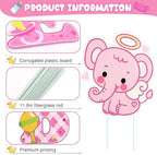 13 Pcs Baby Shower Yard Sign with Stakes, 12 Inch Its A Girl Garden Signs - Image 4