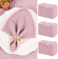 Showgeous 30 Pack Dusty Rose Cloth Napkins with Fringe, 16x16 inch by Showgeous