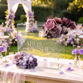 Clear Acrylic Wedding Card Box DIY Kit with Faux Flowers - 10x10x5.7 Inch by AzReference
