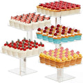 5 Tiered Dessert Table Display Set Buffet Riser Clear Acrylic Dessert by Ripeng