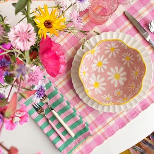 SiliFine 24 Pcs Daisy Party Favors for Guests Small Ceramic Bowl Bulk Gifts Set 3.3 Inch Floral Design Mini Dipping Sauce Dish with Card Box for Bridal Pooja Baby Shower Birthday Guest Gift - Image 3